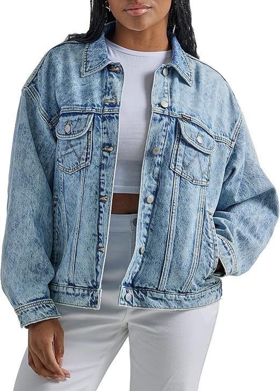 Wrangler Relaxed Fit Denim Jacket Oversized Trucker Small